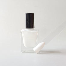 Load image into Gallery viewer, peelable water-based color name 'open' polish bottle with colored sample nail