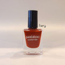 Load image into Gallery viewer, peel off nail  polish bottle of fiery color