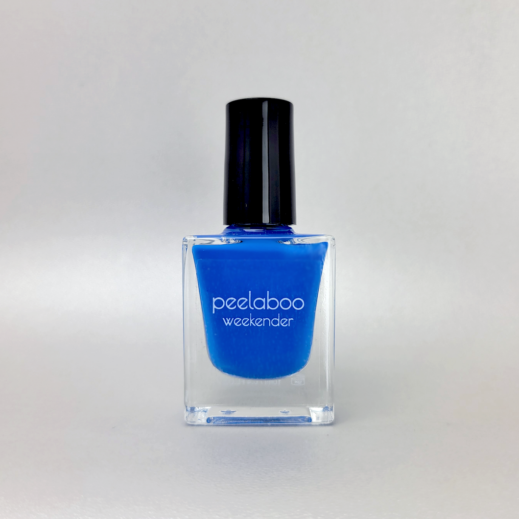 peel off nail polish in bright blue color
