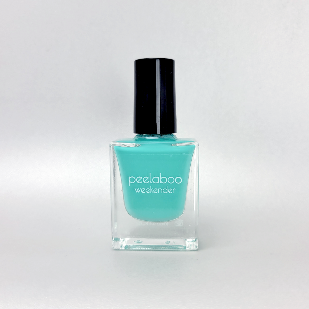 peel off nail polish in pastel teal color