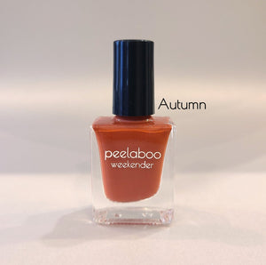 peel off nail  polish bottle of autumn color