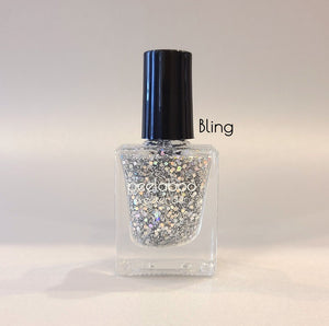 peel off nail  polish bottle of bling color