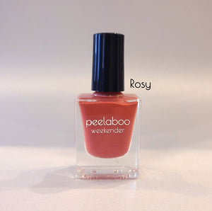 peel off nail  polish bottle of rosy color